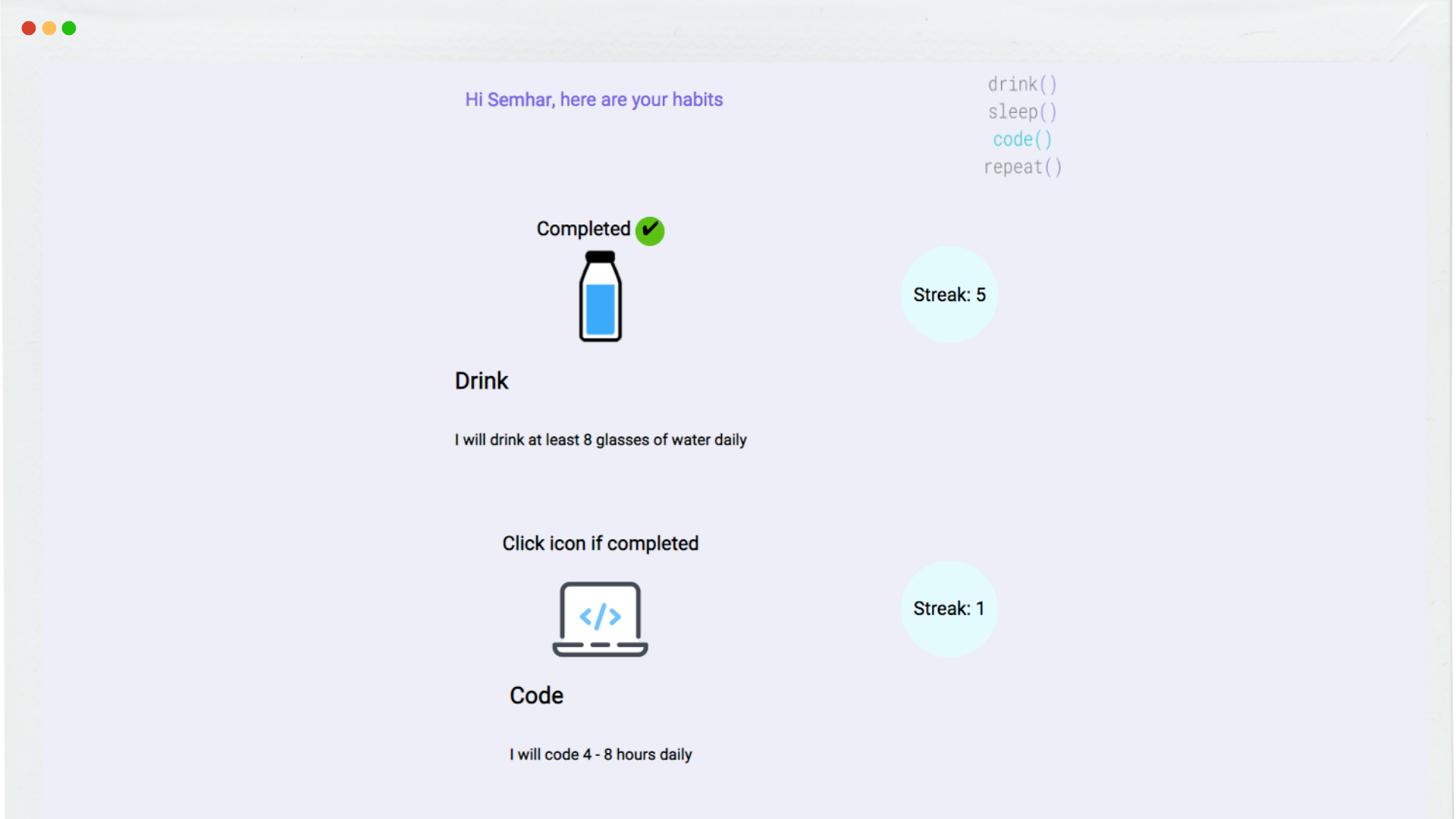 habit tracker app